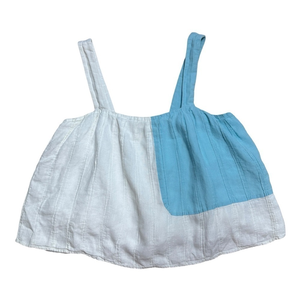 Mara Hoffman White Linen Patchwork Tomoe Top Wome… - image 2